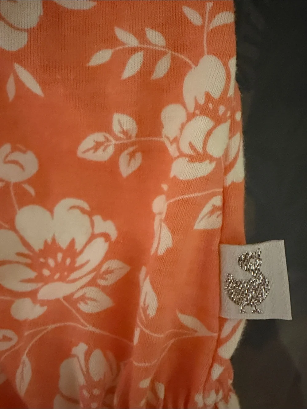 Duck Duck Goose  Floral Sleeveless Baby Romper with Button Straps